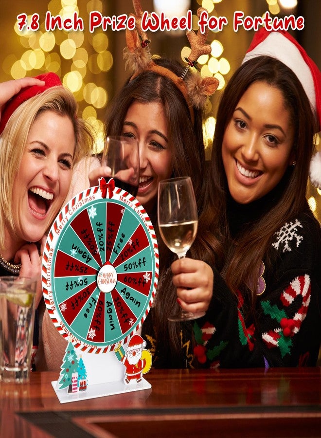 kithing 7.8" Christmas Spinning Wheel, 16 Slot Roulette Spinner - Tabletop Prize Game for Trade Shows, Parties & Fairs - Image 2